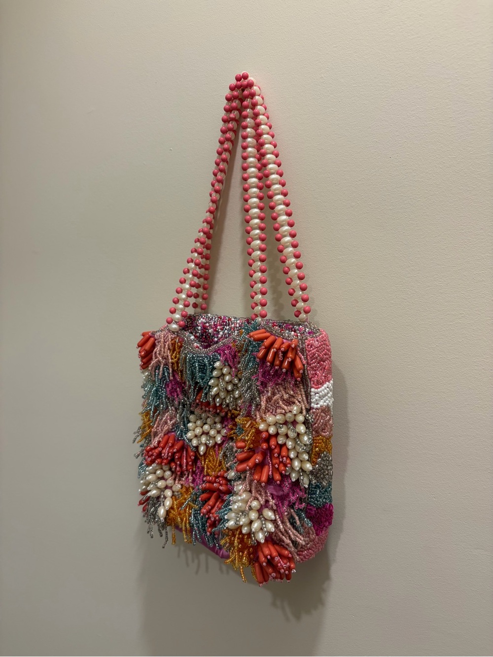 Vibrant Colour Beaded Mini Bag - Picture 2 of 9